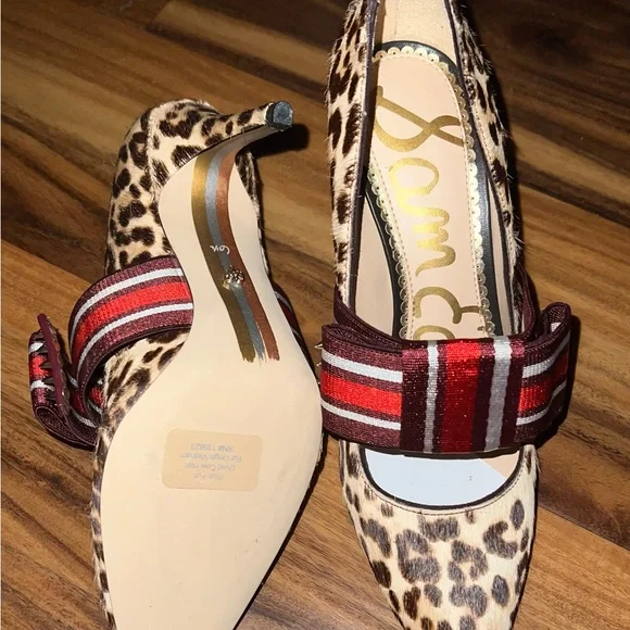 Sam Edelmam G0136l1250, Sand Leopard, Sz 6.5 Italy Couture Style New - Picture 6 of 13